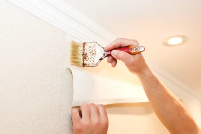 Pose de papier peint à Belle Vie en Auge — revêtements muraux et toiles de verre